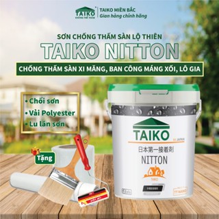 [Chính Hãng - 18 Kg ] Keo Sơn Chống Thấm Sàn Mái TAIKO NITTON (Gốc Acrylic)  - Tặng Kèm Vải Kết Cấu