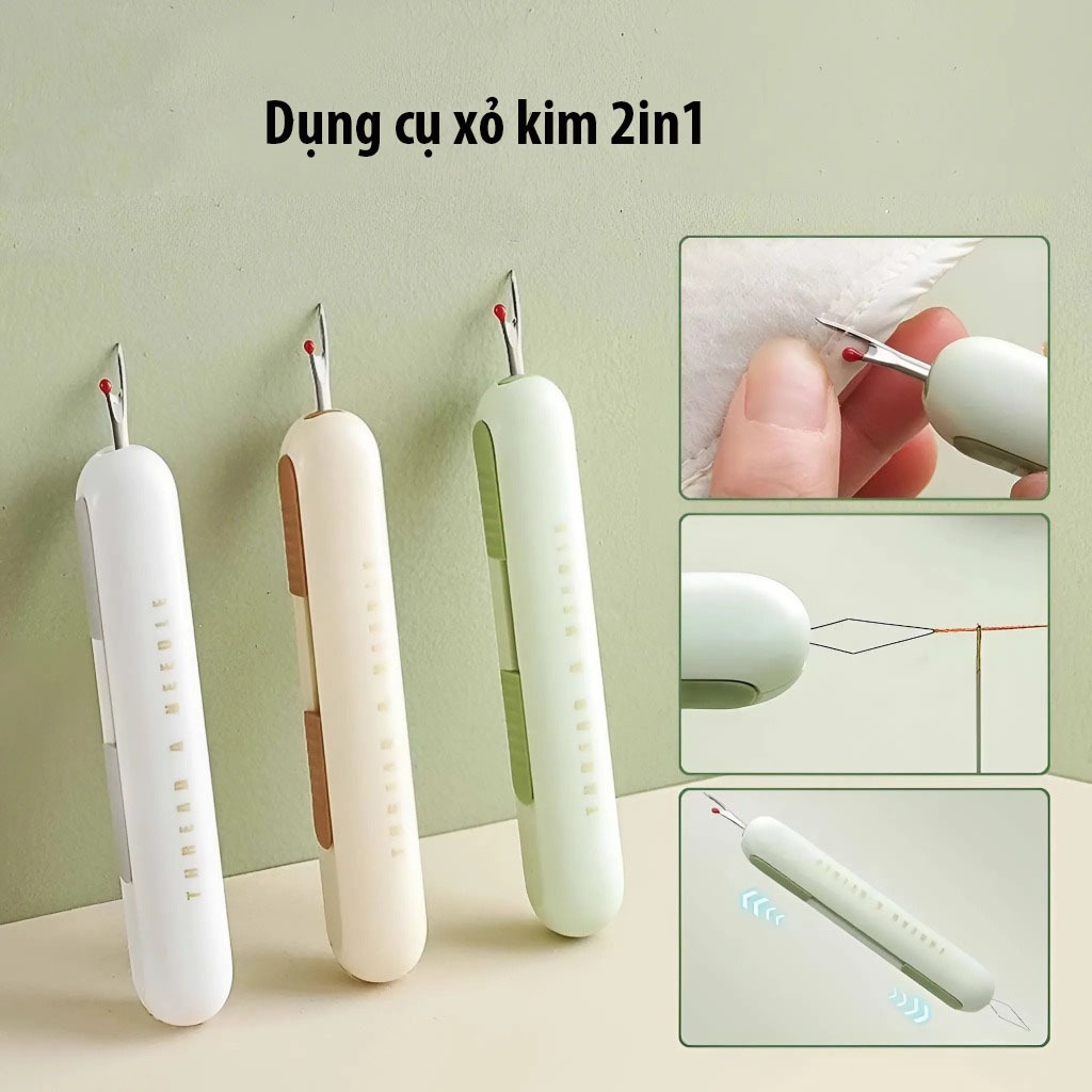 Dụng Cụ Xỏ Kim Chỉ Cắt Chỉ 2 Trong 1 Dụng Cụ Xỏ Kim Chỉ Nhanh Tiện Lợi Siêu Rẻ (Giao Màu Ngẫu Nhiên)