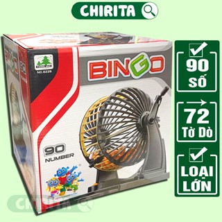  Bộ Đồ Chơi Lô Tô Lồng Quay Lô Tô -Bộ Cờ Loto Bingo 90 Số  75 Số Boardgame Đồ Chơi Tết Trẻ Em Chirita 