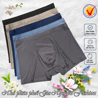 Combo 5 quần Boxer nam, quần lót đùi nam, chất liệu lụa băng (su đúc). Hàng chất lượng cao