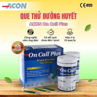 Que thử đường huyết ACON On Call Plus hộp 25 - 50 que