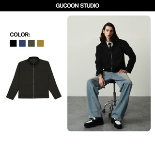 Áo Khoác Nam Nữ GUCOON Form Boxy Unisex Local Brand, Áo Khoác Kaki Nam Nữ Jacket Đen Rêu Navy Beige