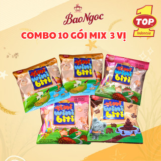  MIX 3 VỊ  Combo 10 Gói Bánh Quy Hình Thú Tini Wini Biti – Giòn Rụm Ngon Ngất Ngây! 🍪🐰 
