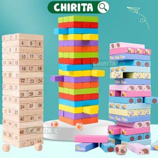 Đồ Chơi Rút Gỗ Loại To Màu /Số Giảm Stress - Đồ Chơi Trẻ Em Cho Bé Gái Trai Trò Chơi Rút Gỗ Lớn 54/48 Thanh Chirita