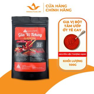 Bột gia vị ớt Tứ Xuyên tê cay Anphachem Tekay - Đa dụng dùng cho lạp xướng xúc xích nướng đá, chấm ướp thịt, lắc snack