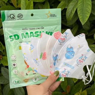 COMBO 200 Cái Khẩu Trang Trẻ Em 5D Bông Sen Vàng (0.5-6 tuổi)