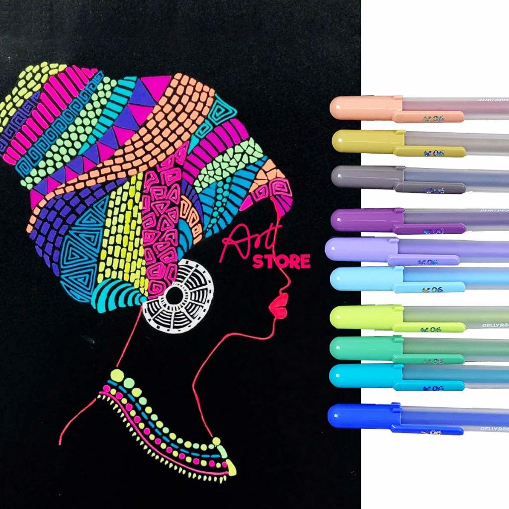 [Art Store] Bút Gell Màu Dạ Quang Sakura Gelly Roll Moonlight 10 - XPGB#4**