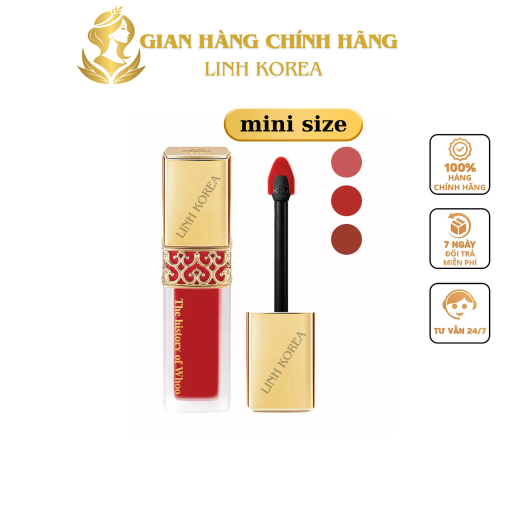[Son mini] Màu 18 45 88 WHOO Son Kem Lì Whoo Velvet Liquid Lip Rouge