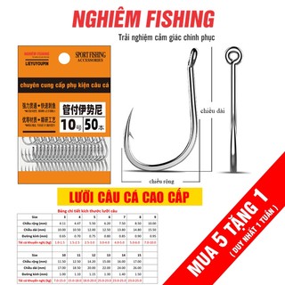  Lưỡi Câu Cá Cao Cấp Chất Liệu Thép Cacbon Không Rỉ Câu Cá Rô,Cá Da Trơn   # LC - 001   