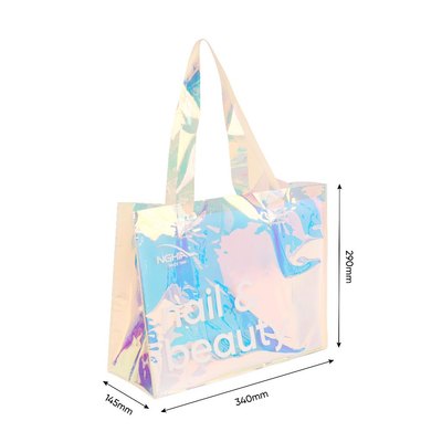 [QUÀ TẶNG KHÔNG BÁN] Túi Nhựa Trong Suốt Màu Hologram (Size L) 29x34x14,5cm