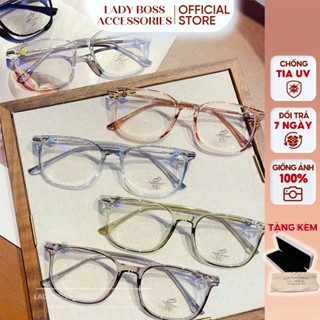 [MS:K406] Gọng cận dẻo hàn quốc TR90 vuông bầu chống UV cận thị mắt kính tròng trong đeo ngày đêm