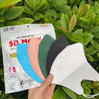 200c size mặt nhỏ (dưới 45kg) - Khẩu Trang 5D Bông Sen Vàng - thương hiệu uy tín - 3 lớp kháng khuẩn