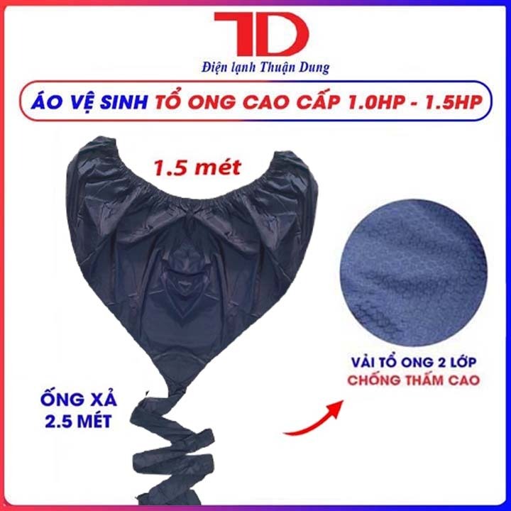 Áo vệ sinh máy lạnh 1HP - 1.5 HP chống thấm, túi vệ sinh máy lạnh tại nhà.