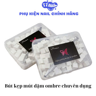  Hộp kèm bút mút dặm ombre chuyên dụng.phụ kiện nai chính hãng 