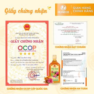 Mật ong hoa rừng Honeco 1 lít,  860g - Ocop 4 Sao Mật ong rừng tự nhiên tiêu chuẩn xuất khẩu