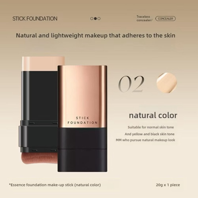 Kem Che Khuyết Điểm STICK FOUNDATION - Kem Nền Thỏi 2 Đầu KAKASHOW Chống Nước, Cấp Ẩm, Che Khuyết Điểm