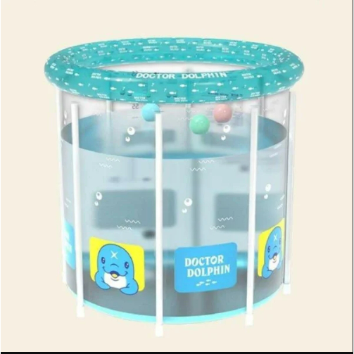 Bể Bơi Thành Cao Doctor Dolphin Cho Trẻ Sơ Sinh | Bể Bơi Trong Suốt Có Vòi Xả Nước