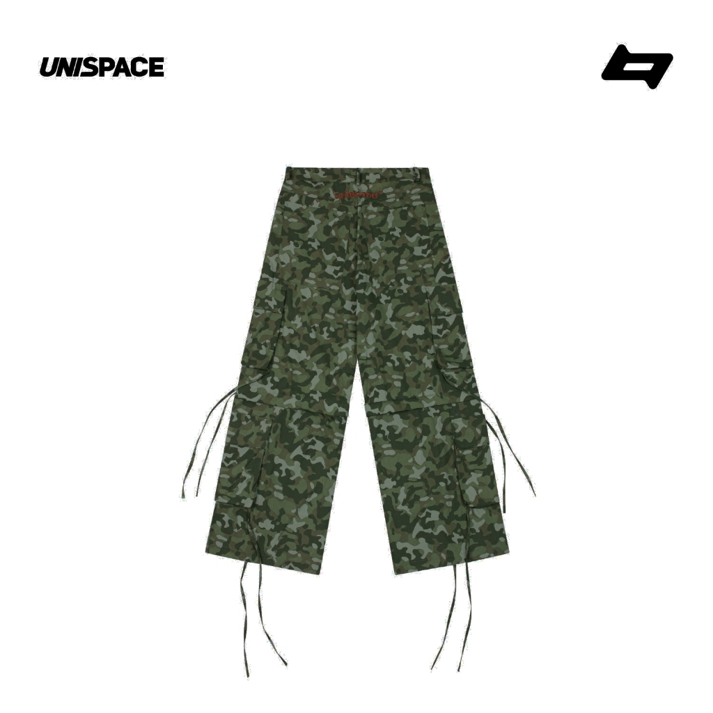Quần dài túi hộp kaki ống rộng By UniSpace unisex nam nữ Camo Pants | BigBuy360 - bigbuy360.vn