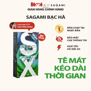 Bao Cao Su Sagami Spearmint Nhật Bản - Kéo Dài Thời Gian - Hương Bạc Hà - Hộp 10 bcs - Size 52mm - Đê Mê Store