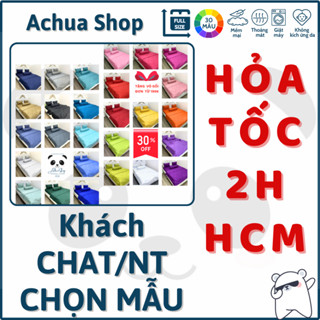 [HỎA TỐC 2H] Ga Giường Thun Lạnh (3 món không ôm) Bộ Ga Gối 3 Món Ga Trải Giường Ga Nệm 3M ACHUASHOP