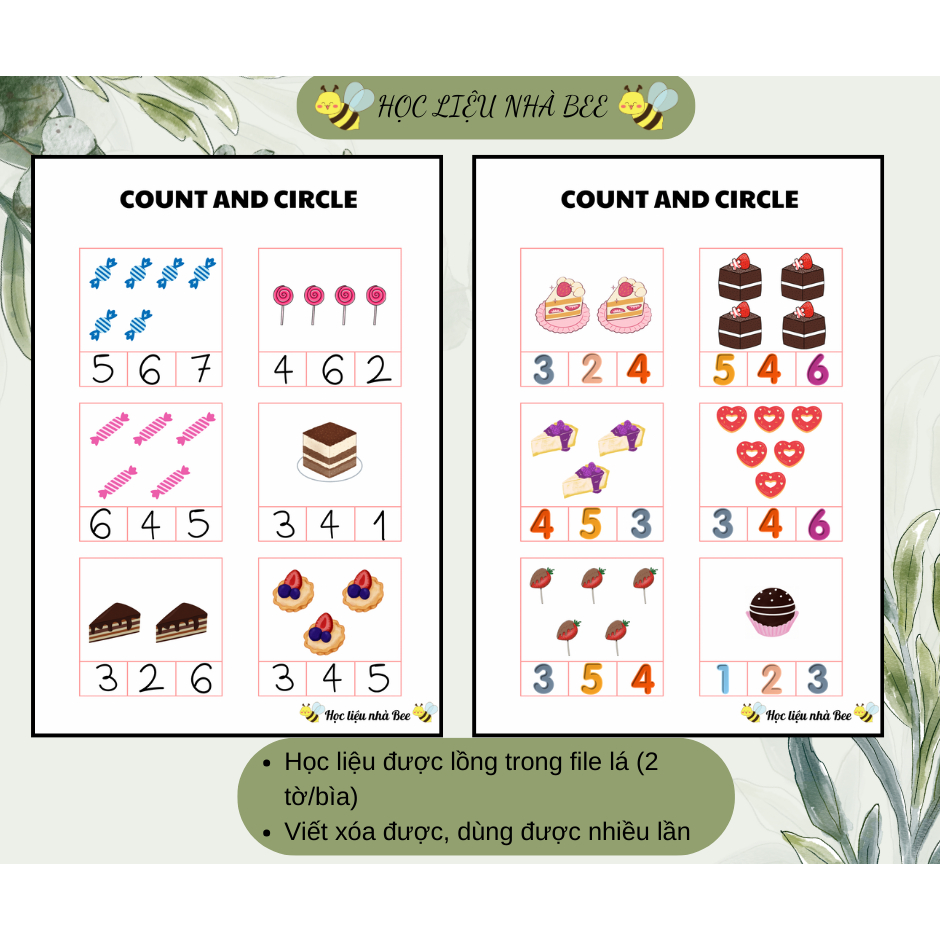 Toán Tập Đếm – Học Liệu Tư Duy Logic Cho Bé 3 Tuổi | Montessori Phát Triển Trí Tuệ