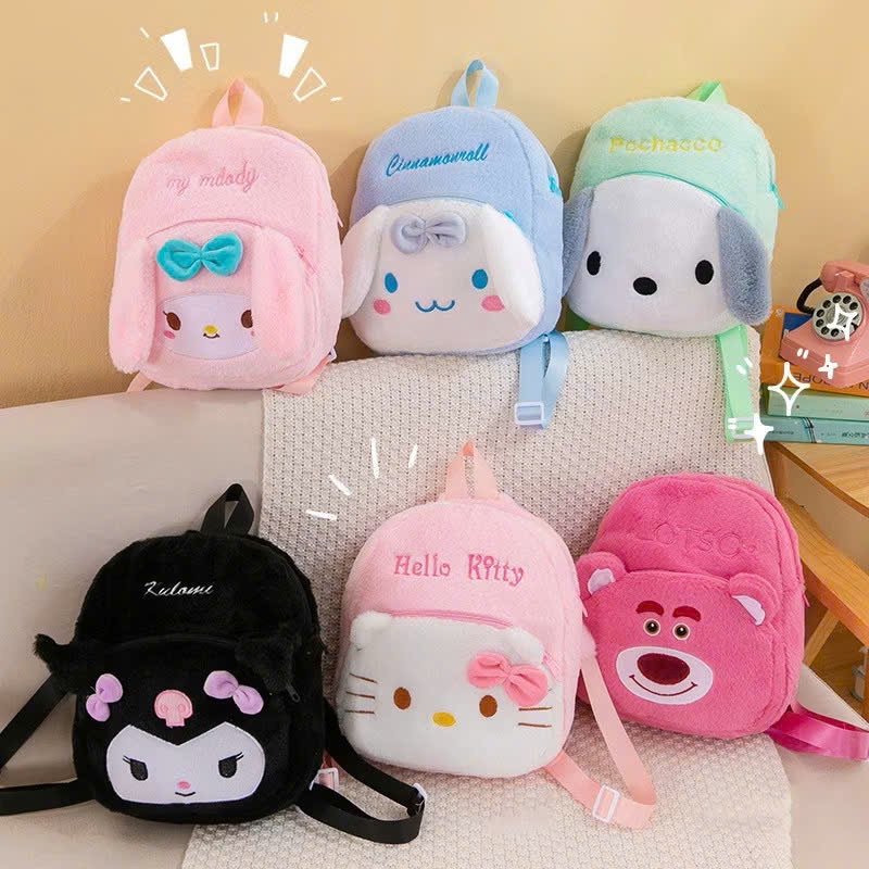 Balo đi học đi chơi cho bé, họ tiết kurumi, hello kitty, gấu lotso, cinnamoroll pochacco, mydody dễ 