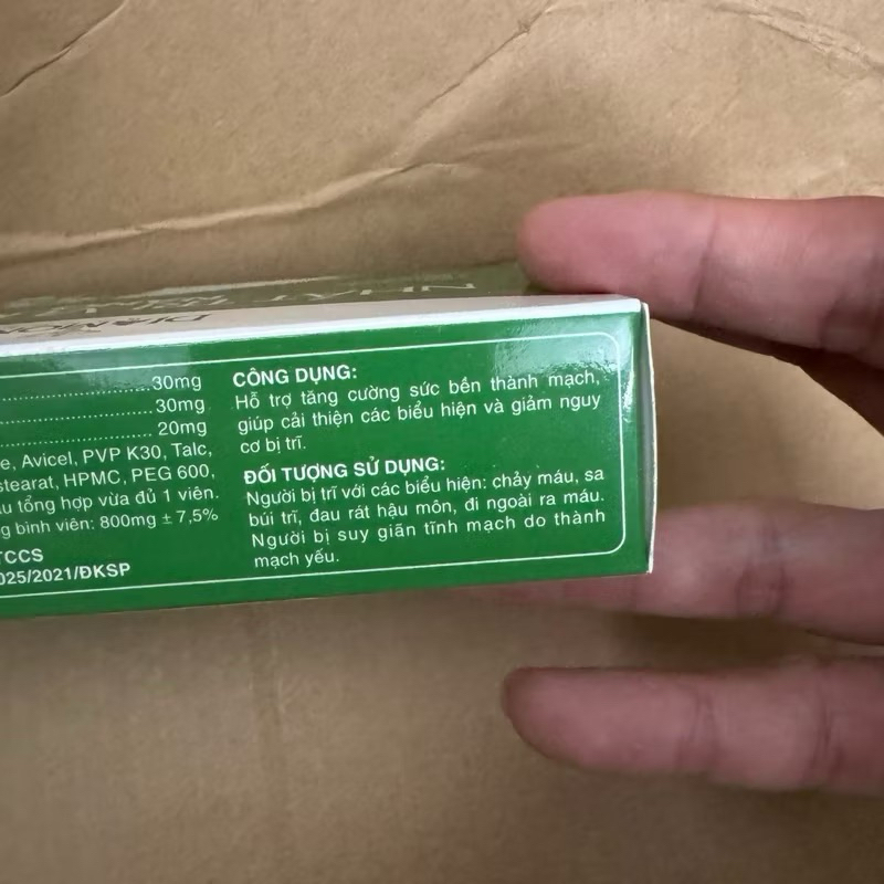 [Che tên SP] Viên Uống NHẤT TRĨ VƯƠNG NANO Cao Diếp Cá - Giải pháp mới hỗ trợ cho người bệnh trĩ và táo bón - Hộp 30v