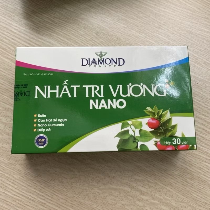 [Che tên SP] Viên Uống NHẤT TRĨ VƯƠNG NANO Cao Diếp Cá - Giải pháp mới hỗ trợ cho người bệnh trĩ và táo bón - Hộp 30v