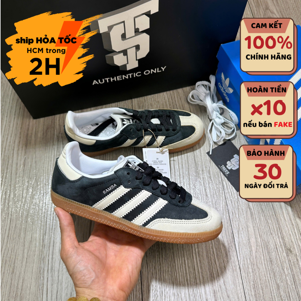 [CHÍNH HÃNG] Giày thể thao ADIDAS SAMBA OG BLACK WONDER WHITE IE5836 Full Box Tag Auth