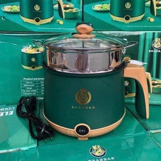 Nồi Điện Mini Hai Tầng Chống Dính Đa Năng Kèm Khay Hấp - Ca Nấu Lẩu Mini Có Thể Chiên, Xào, Nấu Cơm, Nấu Mỳ