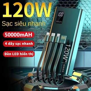 Pin sạc dự phòng cao cấp 50000mah ,công suất 120W sạc siêu nhanh 0-100% đến 5-6 lần cho điện thoại ( 80.000 mah )