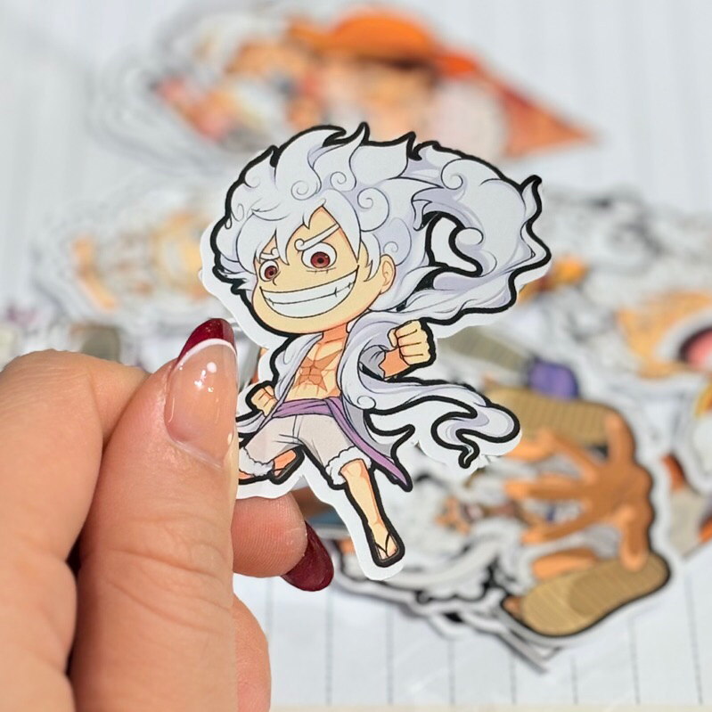 [One Piece] Set 20 sticker trang trí dễ thương, miếng dán sổ tay - Sticker Anime One Piece