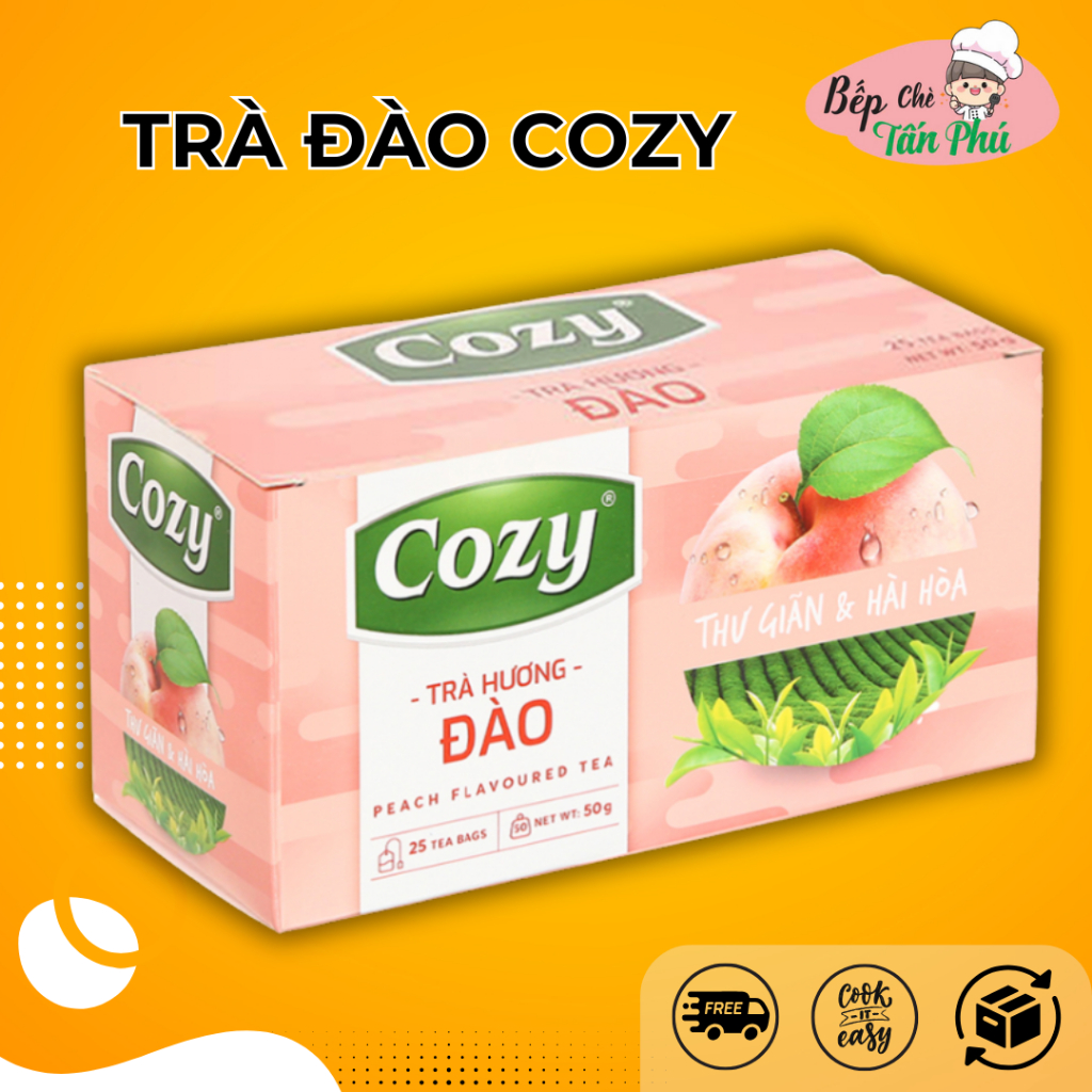 Trà đào cozy (trà túi lọc 25gói)_Bếp Chè Tấn Phú