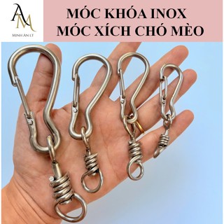 (5 - 10 Cái) Móc Khóa Inox, Móc Xích Chó Mèo, Móc Khóa Chống Xoắn Xích Chó Mèo