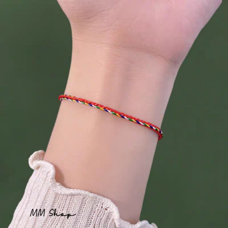 Vòng tay vòng chân sợi chỉ ngũ sắc Tây Tạng cho nam và nữ