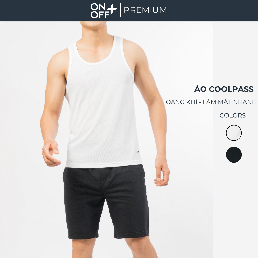 Áo ba lỗ nam cotton coolpass dệt ô vuông thoáng khí ONOFF Extra  - 18IA25A022