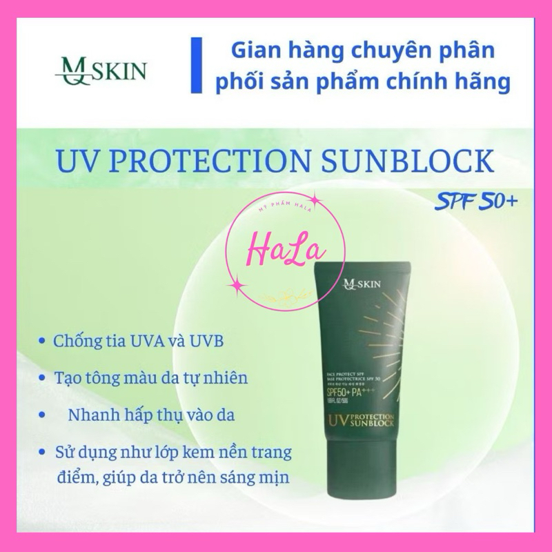(Chính Hãng) Kem Chống Nắng MQ Skin UV Protection Sunblock 50g (mẫu cũ) - MQ Skin