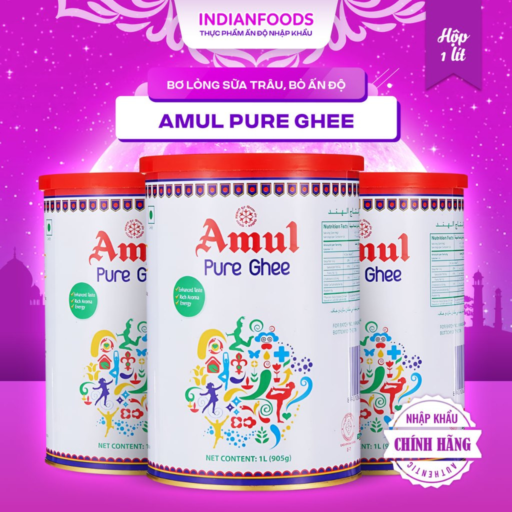 Bơ lỏng sữa trâu, bò Ấn Độ Amul Pure Ghee 1 lít
