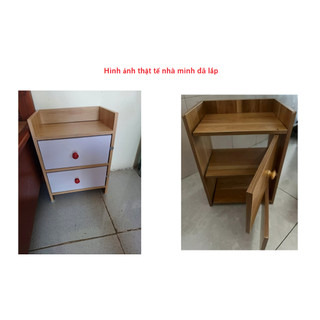 Kệ tủ gỗ đầu giường (loại 2 ngăn tủ)