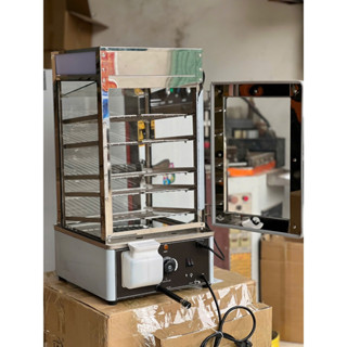 Tủ hấp giữ nóng bánh bao, bánh giò 5 tầng, inox 304 và kính cường lực nhập khẩu Đài Loan