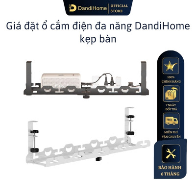 Giá đỡ treo ổ cắm điện đa năng DandiHome không cần đục lỗ - Máng treo dây điện decor phòng làm việc