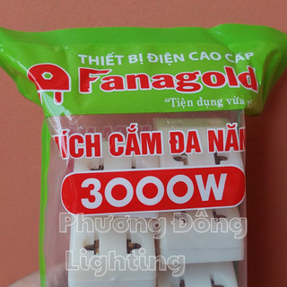 Phích cắm chia 3 ổ cắm -  Đầu Nối Chia 3 Ổ Cắm Đa Năng  An Toàn Tiện Dụng Thương Hiệu Fanagold