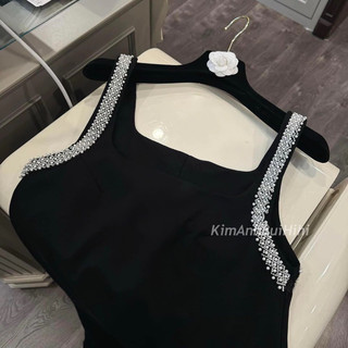 Váy Xuông 2 Dây Đính Ngọc Kim Anh Bùi