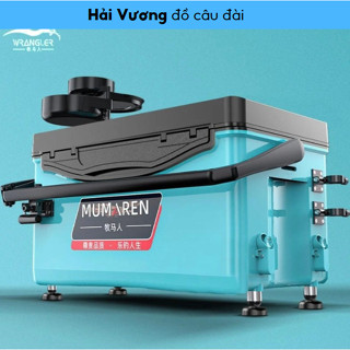 Thùng câu đài  Full Phụ kiện  Có Tựa lưng - MUMAREN 32L Có Tựa - Hộp đồ câu Full pass part