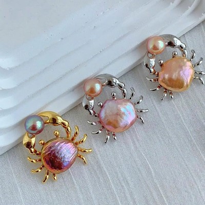 Mặt Dây Chuyền Ngọc Trai Thô Charm Hình Cua Thời Trang - Ngọc Trai Trường Thịnh