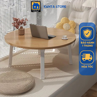 Bàn Tròn Sofa Ngồi Bệt Gấp Gọn 60x60x30cm Chân Nhựa Mặt Gỗ MDF Phủ Melamin cao cấp Dày 1,2cm