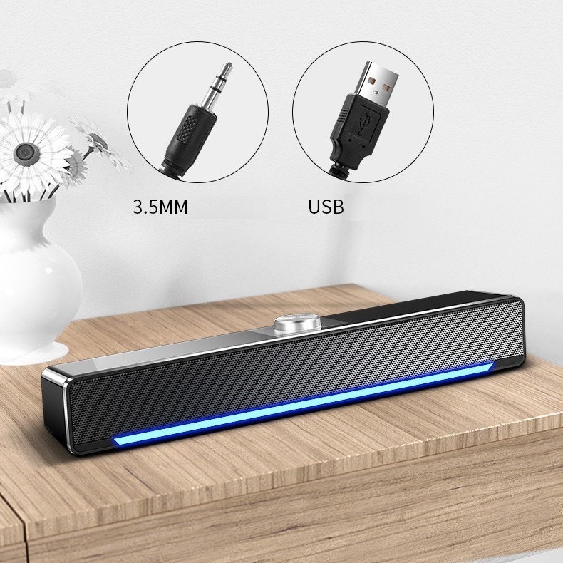 Loa Máy Vi Tính SADA V-196, Âm Thanh Siêu Trầm, Bass Êm, Có Đèn Led Cao Cấp