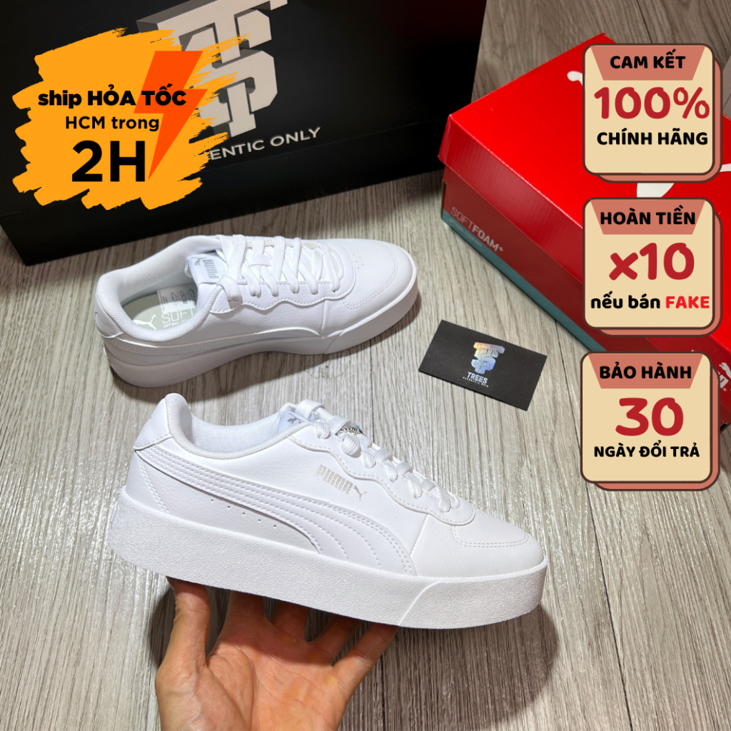Giày thể thao SKYPE CLEAN ALL WHITE 380147 02 FULL BOX TAG AUTH