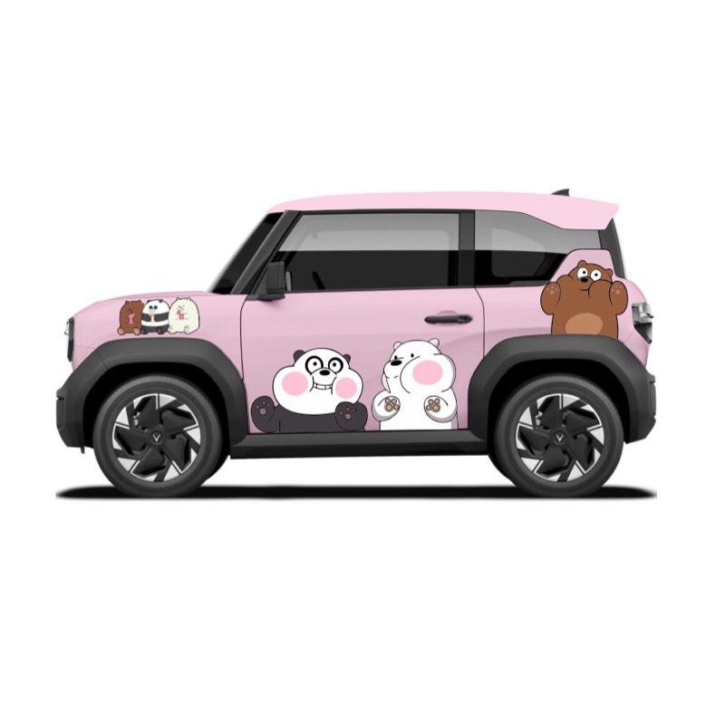 Tem 2 bên Sườn Xe Ô tô VF3, Team Decal Oto-Tem 2 bên sườn Cực Chất, Hàng 3 Lớp Chất Lượng Cao,mẫu 3 