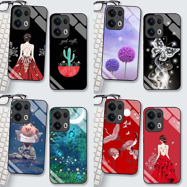 Ốp Lưng OPPO RENO 13 5G, RENO 13F 5G, RENO 13 PRO 5G Lưng Kính Cường Lực Bóng, Cao Cấp Mới Nhất